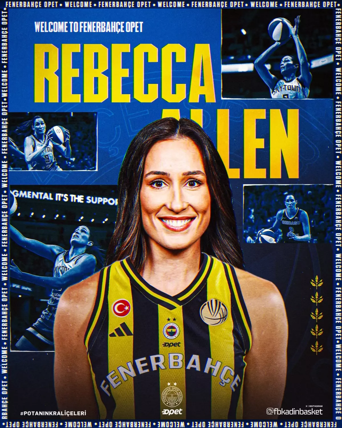 Fenerbahçe Opet Kadın Basketbol Takımı, Avustralyalı Yıldız Rebecca Allen ile Anlaştı Fenerbahçe Opet Kadın Basketbol Takımı, Avustralyalı Yıldız Rebecca Allen ile Anlaştı