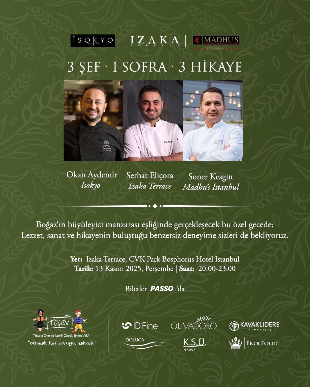 Üç Şef, Bir Sofra: Izaka Terrace’ta Gastronominin Büyülü Geccesi Üç Şef, Bir Sofra: Izaka Terrace’ta Gastronominin Büyülü Geccesi