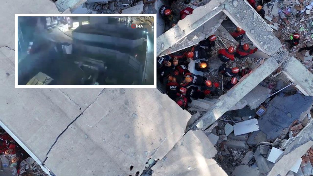 İşte Gebze’deki 7 katlı binanın yıkılma anı İşte Gebze’deki 7 katlı binanın yıkılma anı