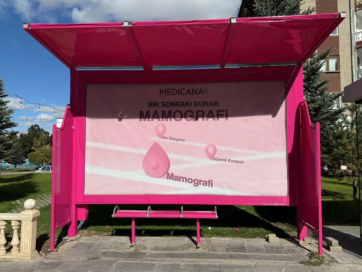 Sivas’ta Meme Kanseri Farkındalık Ayı İçin Duraklar Pembe Renklendirildi Sivas’ta Meme Kanseri Farkındalık Ayı İçin Duraklar Pembe Renklendirildi